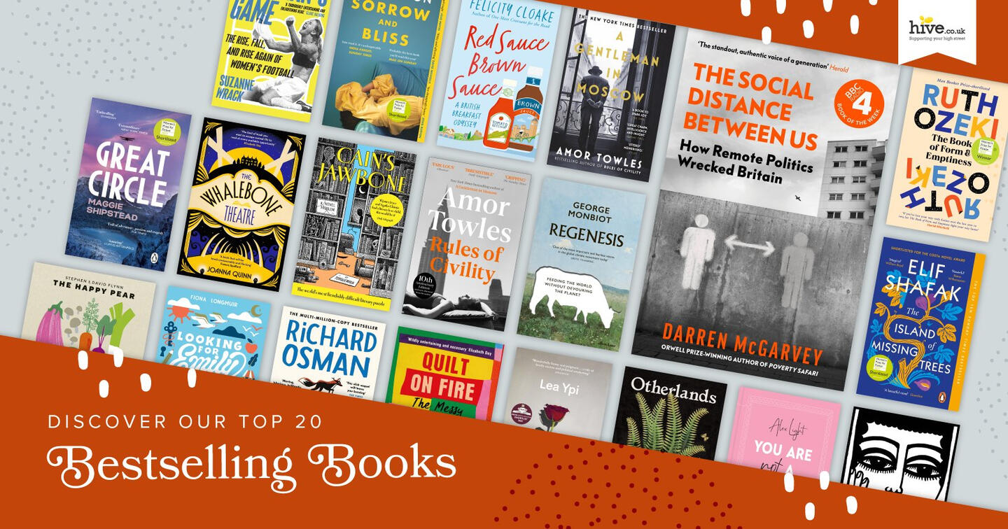 A graphic of Hive.co.uk's bestselling books, with Looking for Emily included